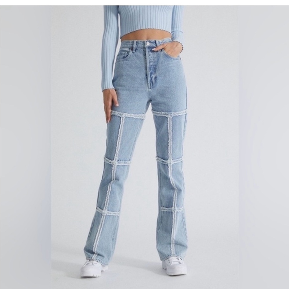 Pacsun high rise bootcut frayed piece jeans baggy high rise NEW WITH TAGS